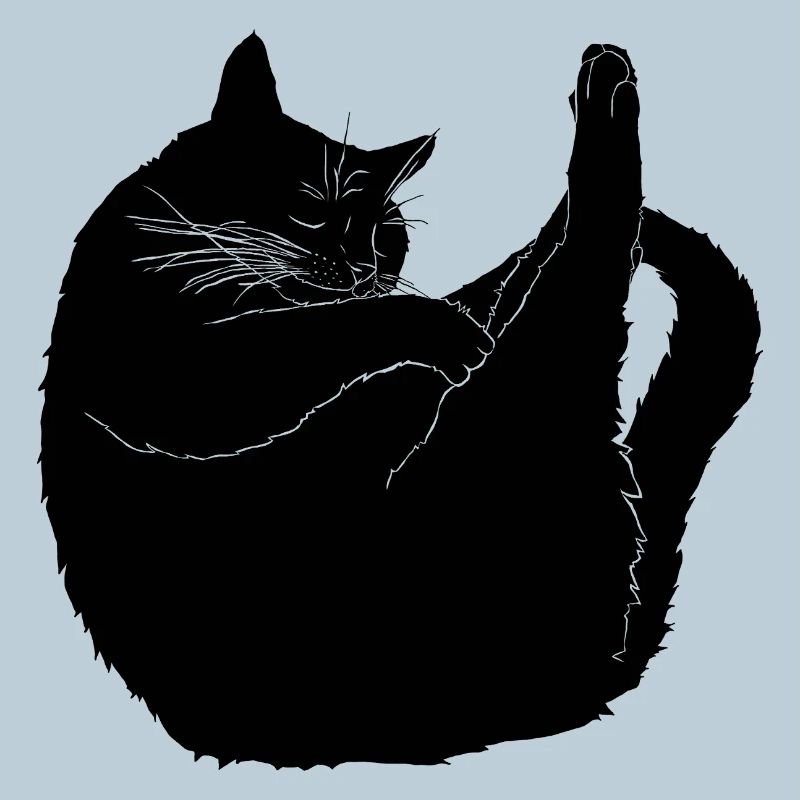 Chat faisant du yoga du sommeil