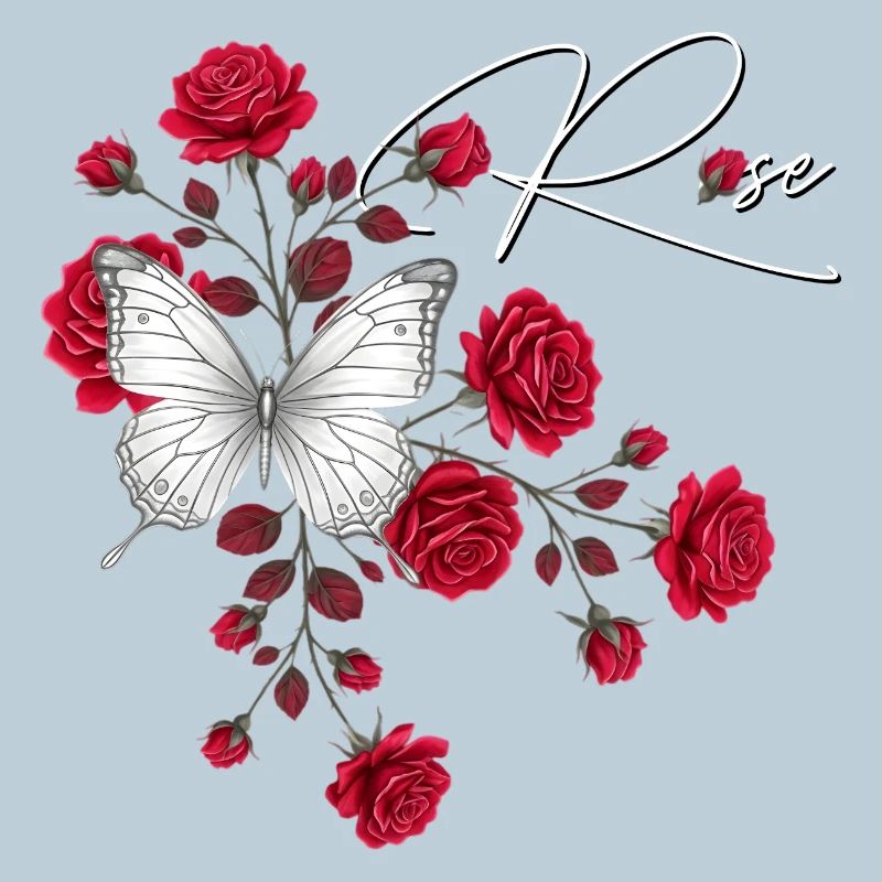 Rose et Papillon Élégance