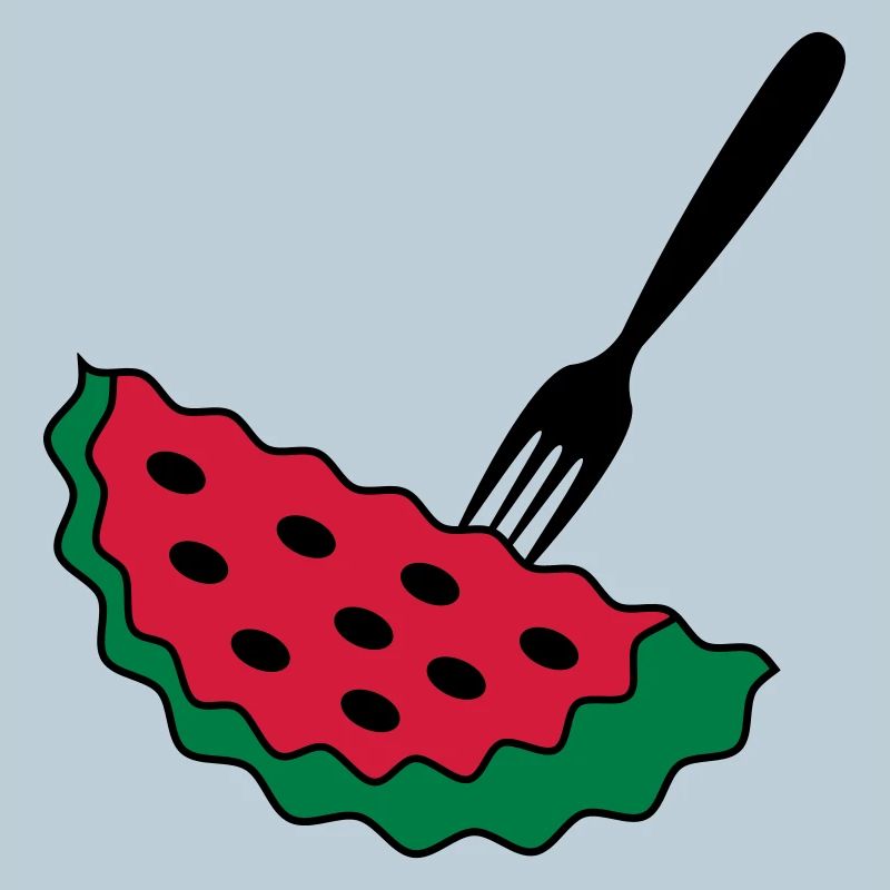 Melon with fork