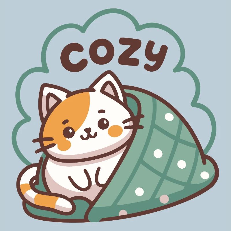Cat Cozy Under Duvet