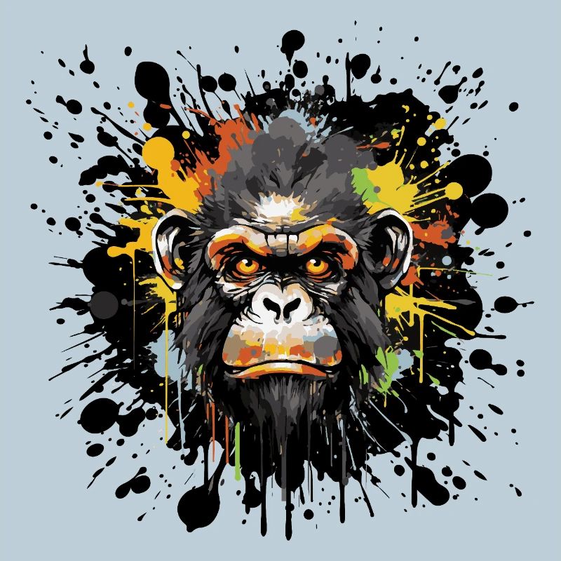 Graffiti Monkey Animal