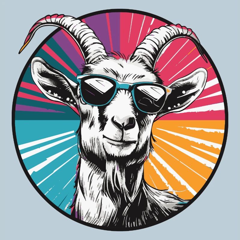 Goat with sunglasses