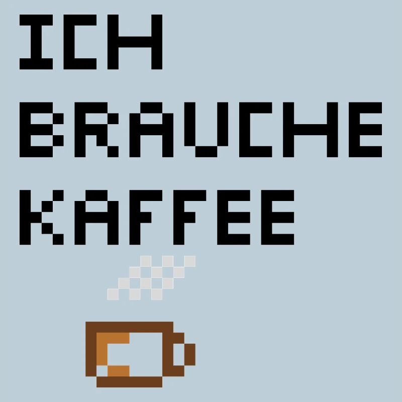 Ich brauche Kaffee Minimalistisches Kaffee Design