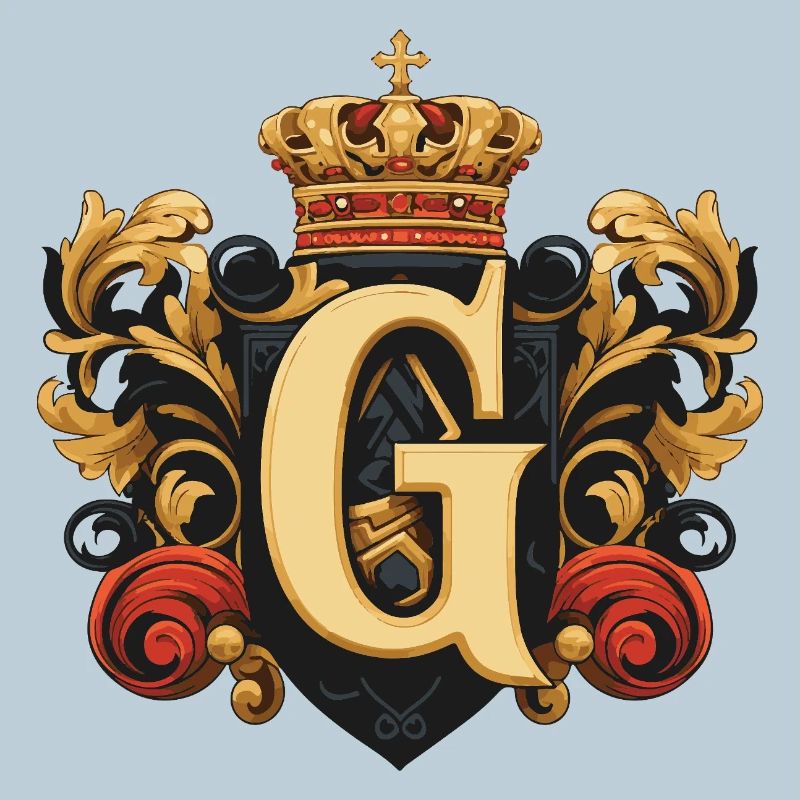 G Buchstabe Name Krone