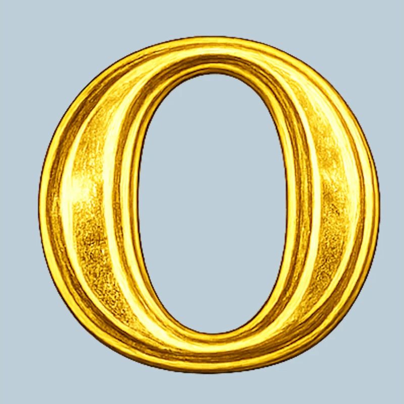 Goldenes Ring-O Design
