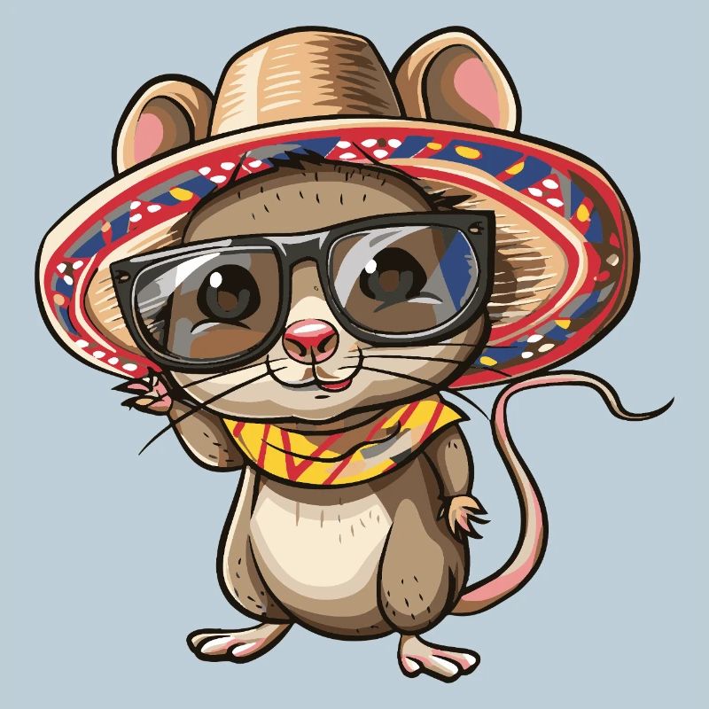 Maus Comic Lustig Sombrero