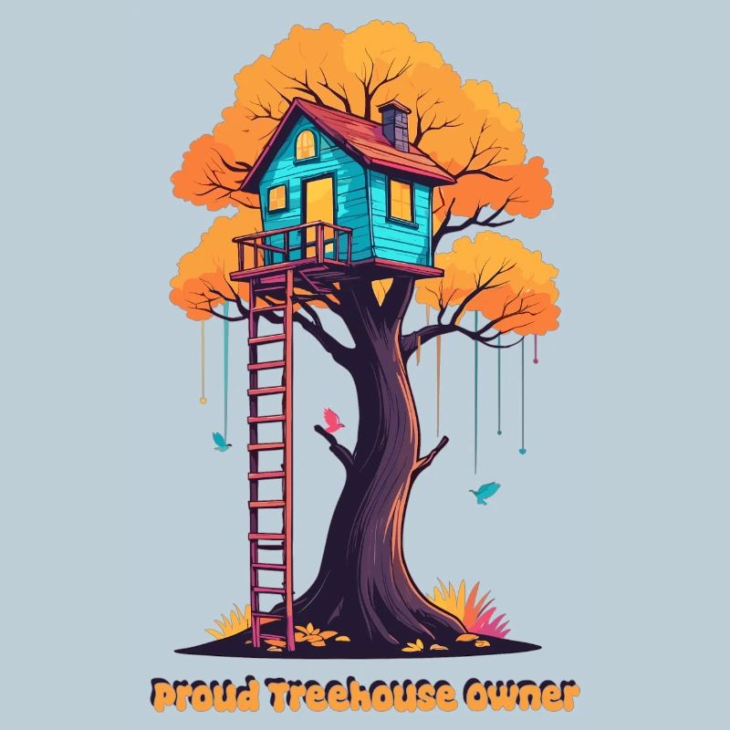 Fier propriétaire d’une cabane dans les arbres