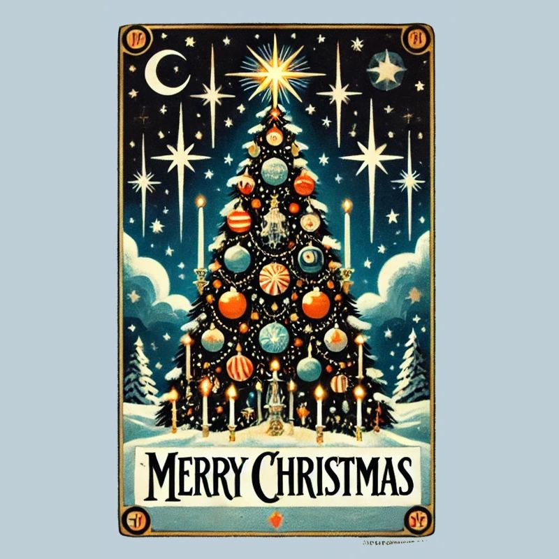 Sapin de Noël vintage étoilé