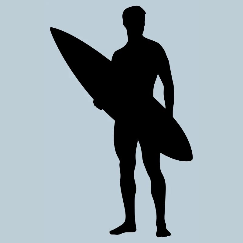 Surfer Silhouette Minimal