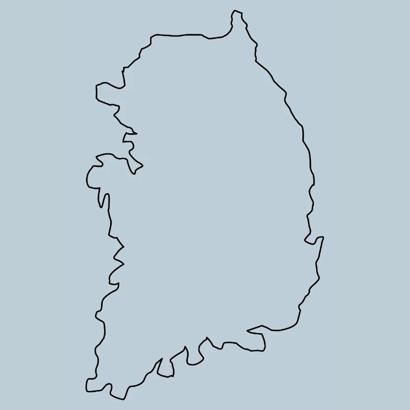 Carte de la Corée du Sud