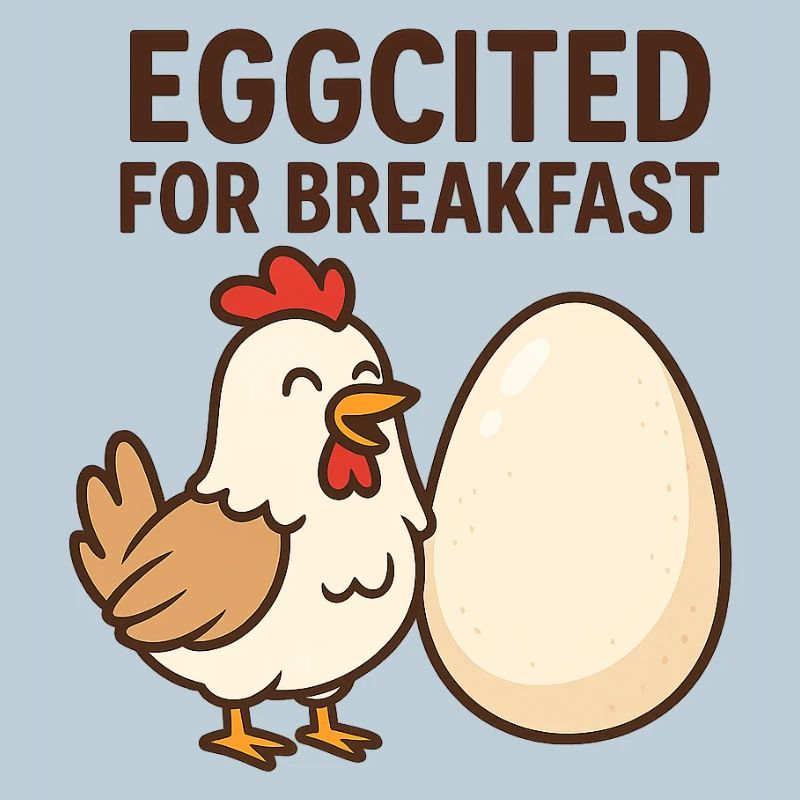 Eggcited pour le petit-déjeuner Chicken Design