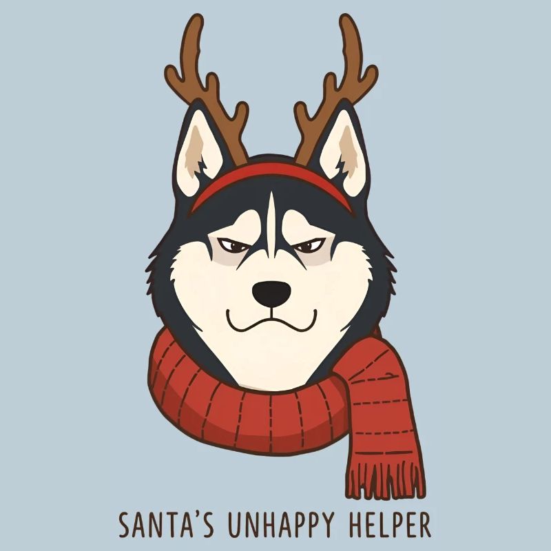 Grumpy Husky – Santa's Unhappy Helper