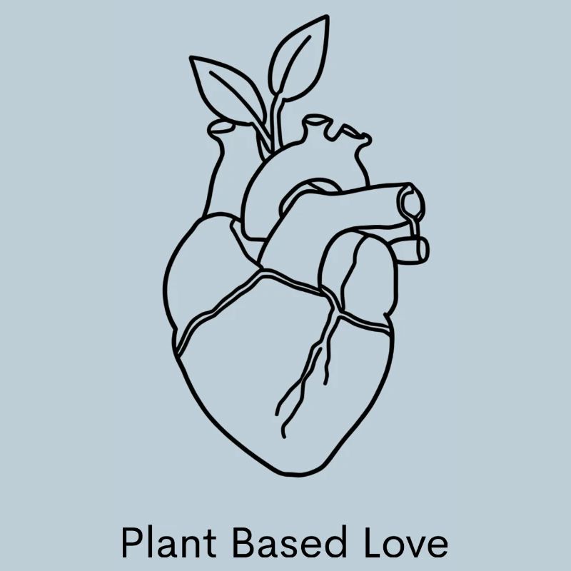 Plant-based Love – Heart &amp; Leaf Fine Line