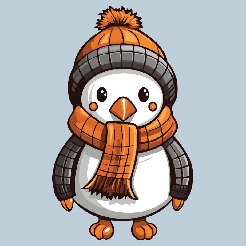 Penguin Comic Cute Winter