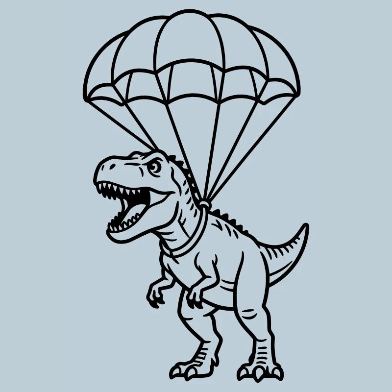 T Rex with Parachute