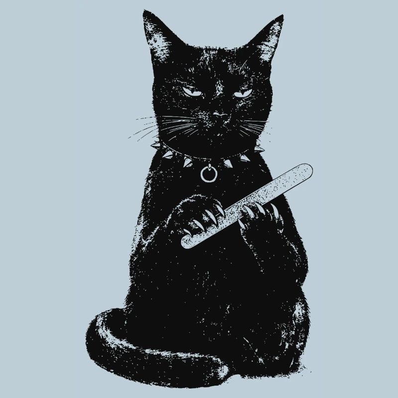Chat avec lime à ongles