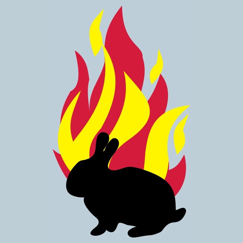 Bunny with fire