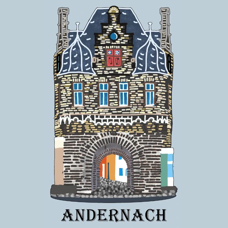 Andernach, iconic Rhine Gate, Germany