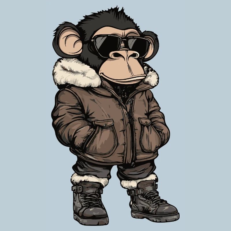 Monkey Cool Winter