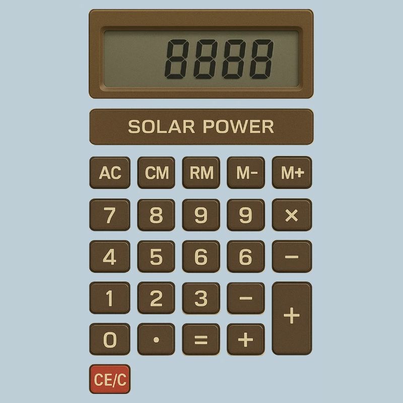 Solar Power Calculator Retro