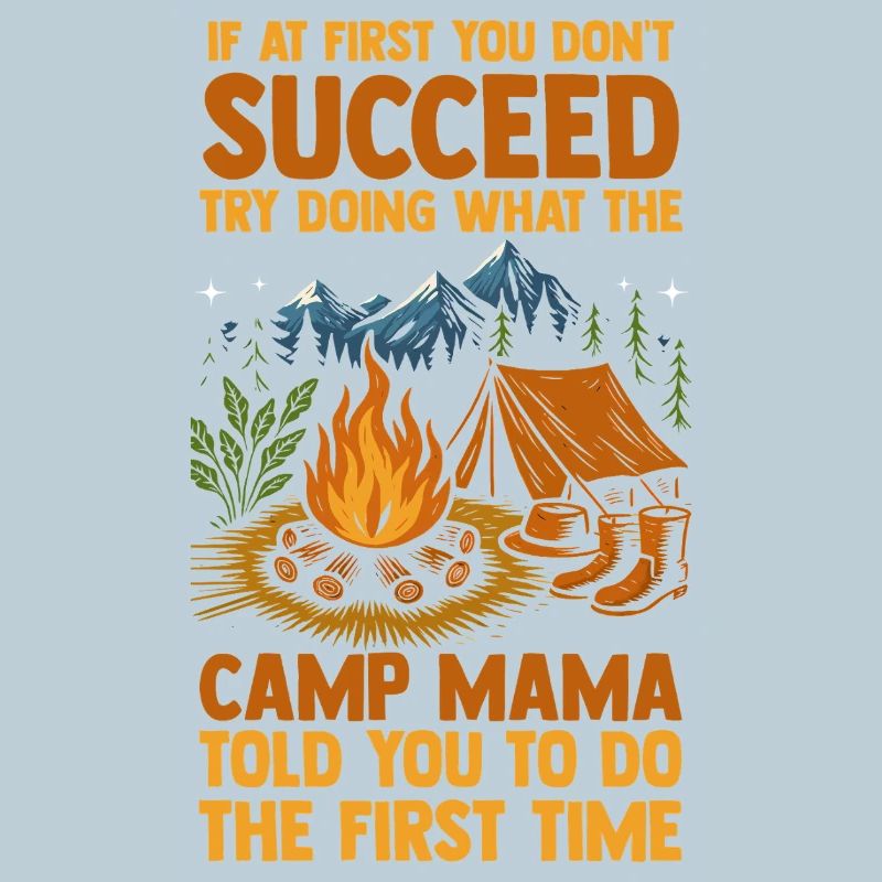 Camping Maman Mère Vie Forêt Campeuse