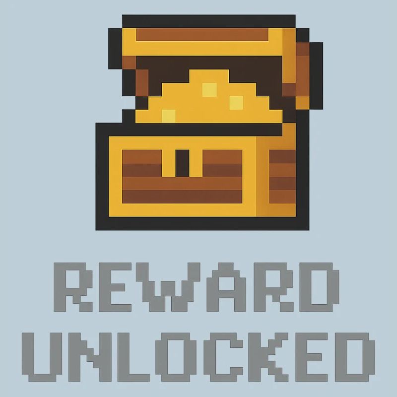 Récompense du coffre de pixels débloquée