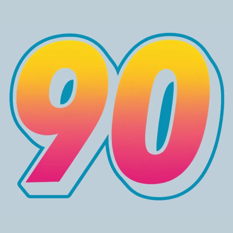 90er Gradient Jubeldesign