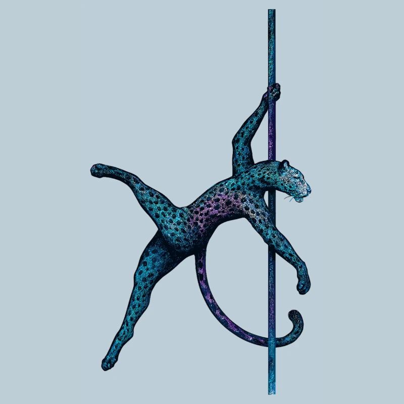 Pole Dance Leopardin Poledancerin Stange Geschenk
