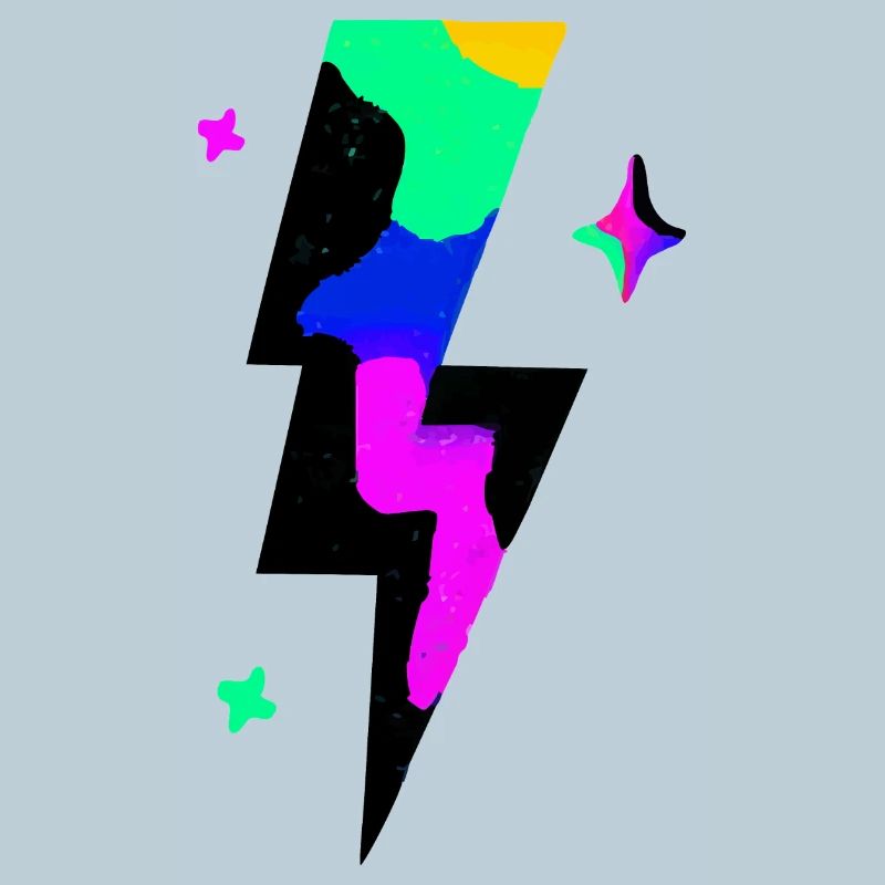 Neon Lightning Burst