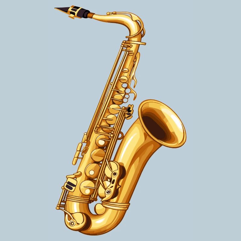 Motif du saxophone doré