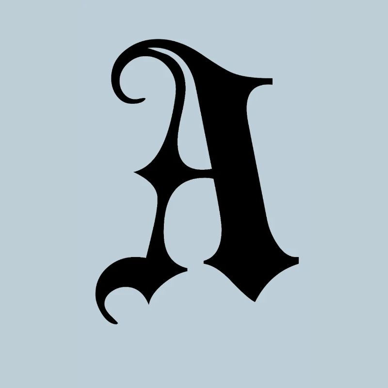 Ornate Gothic A monogram