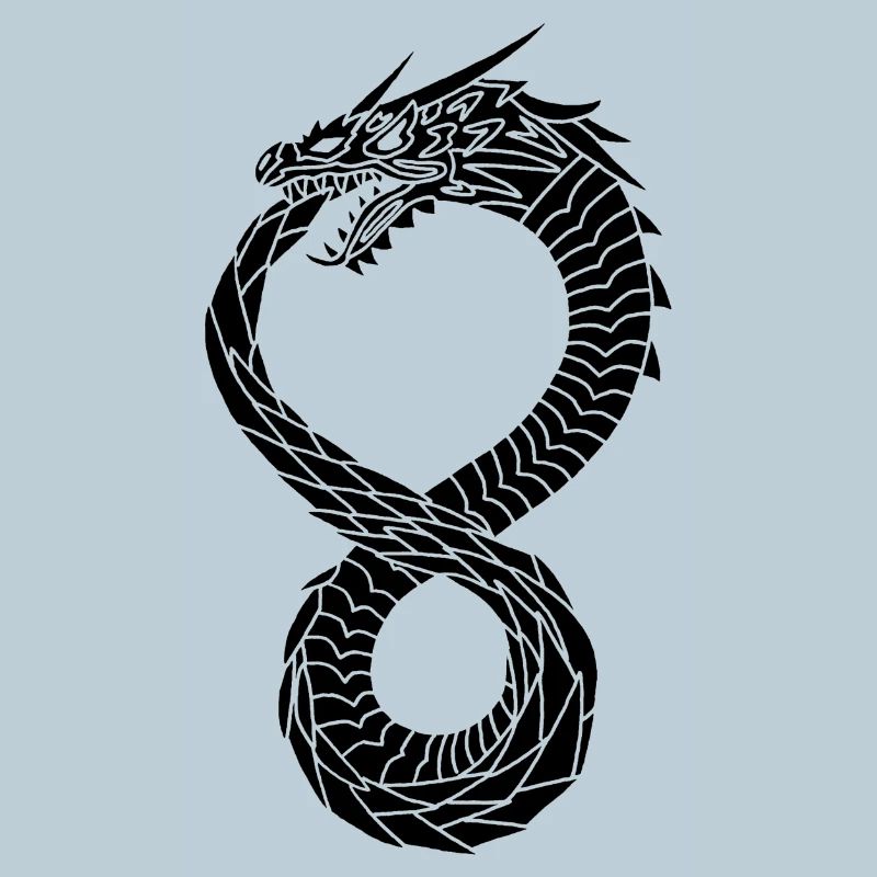 Schwarzer unendlicher Drache