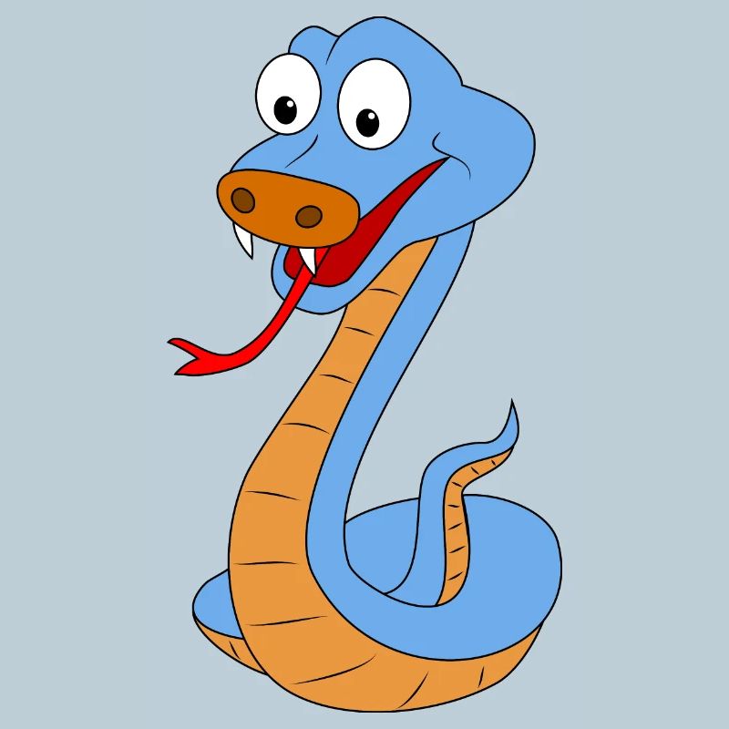 Conception de dessin animé de serpent ludique