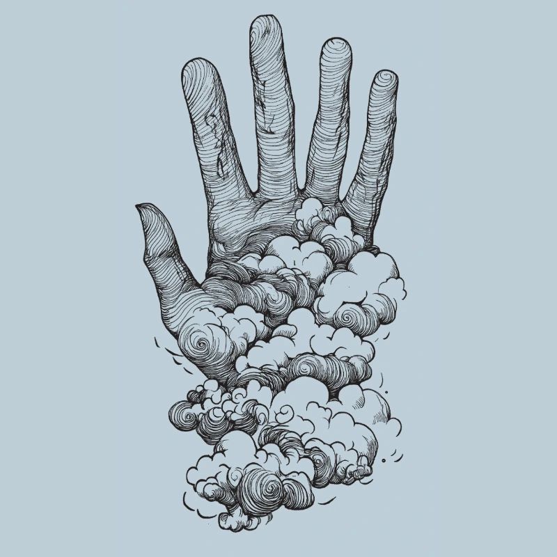 Hand in the clouds