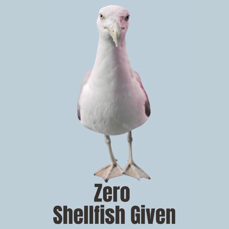 Abstrakte Möwe mit farbigen Akzenten