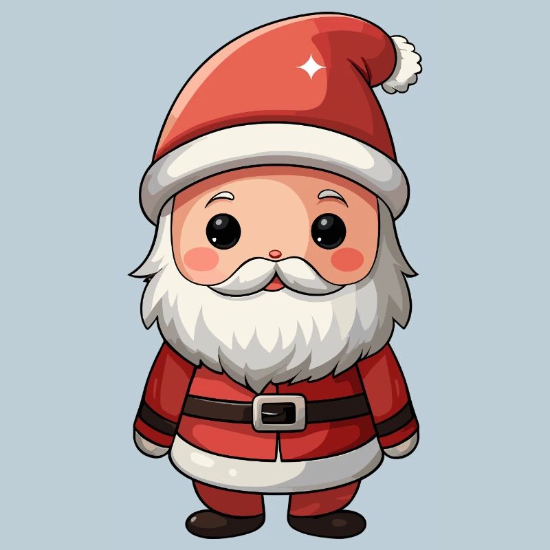 Chibi Santa Cheer Illustration