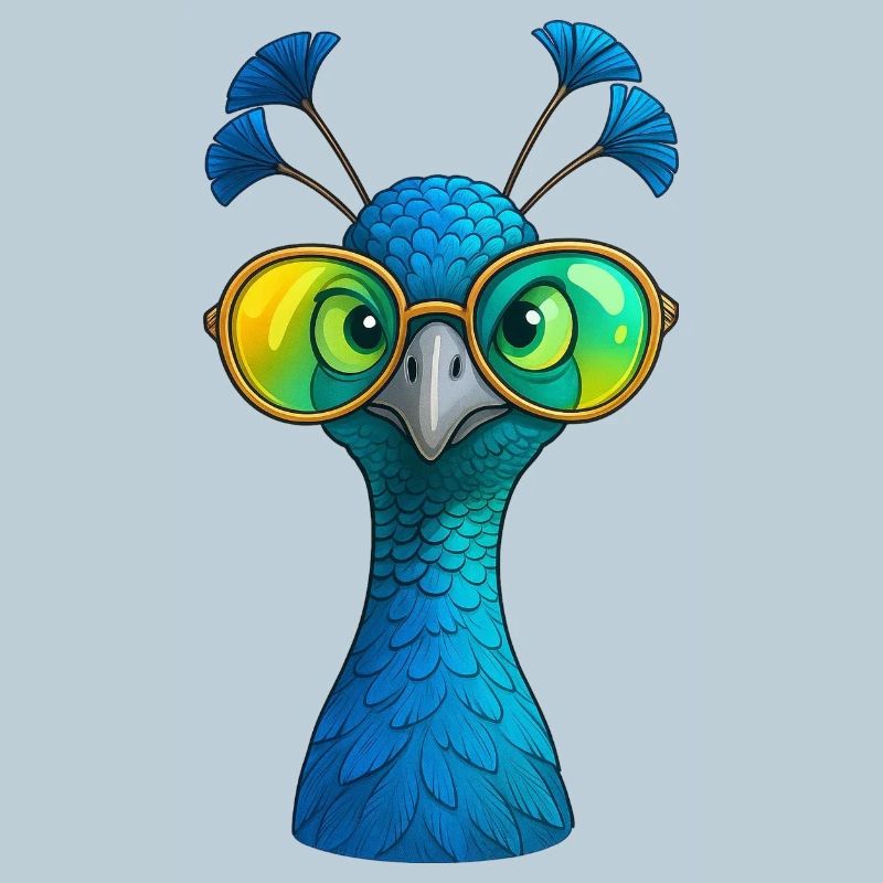 Blue Peacock Motif Peacock Wheel Peacock Lovers