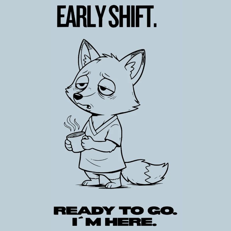 Chemise Fox du Shift Tôt – Prête à partir. Je suis là.