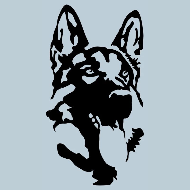Schäferhund Kopf Vektor - Hundemotiv 