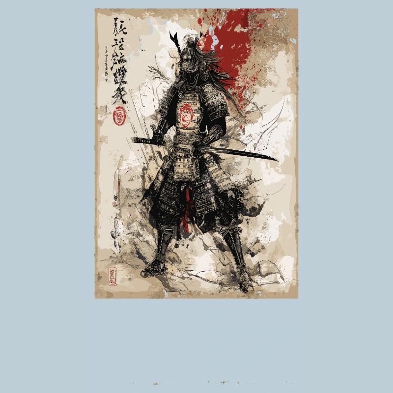Des guerriers samouraïs en armure traditionnelle