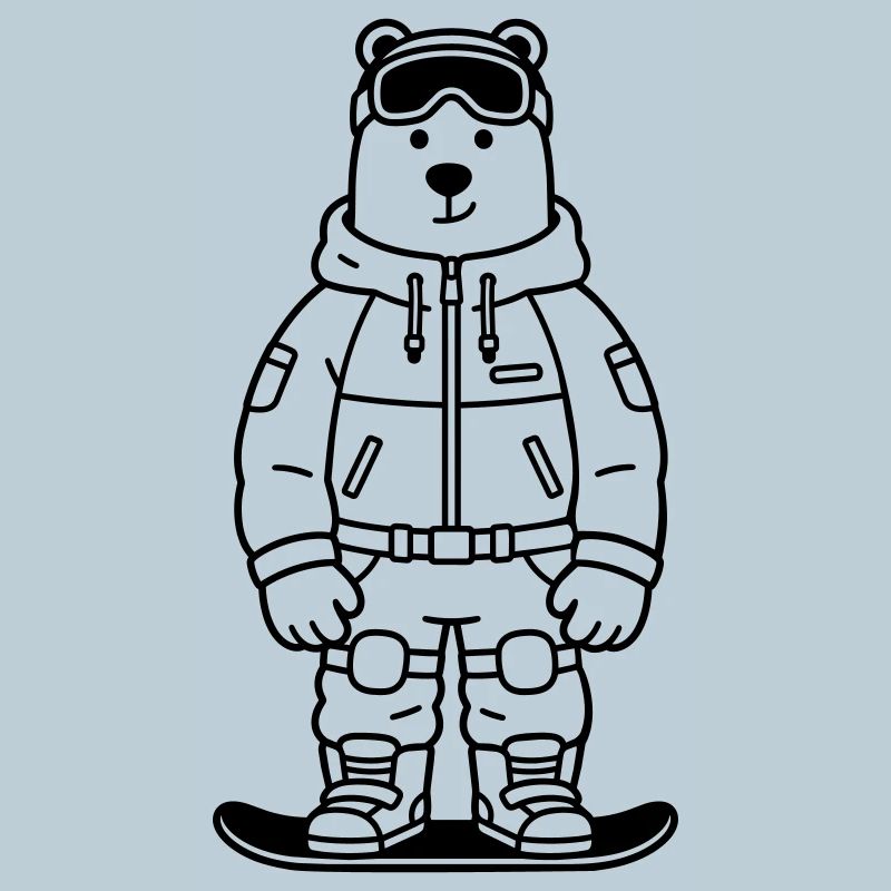 Bear Snowboarder