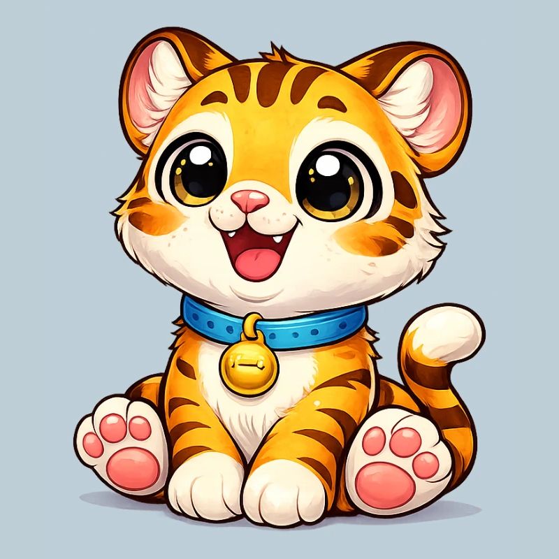 Kitten Tiger with Bells