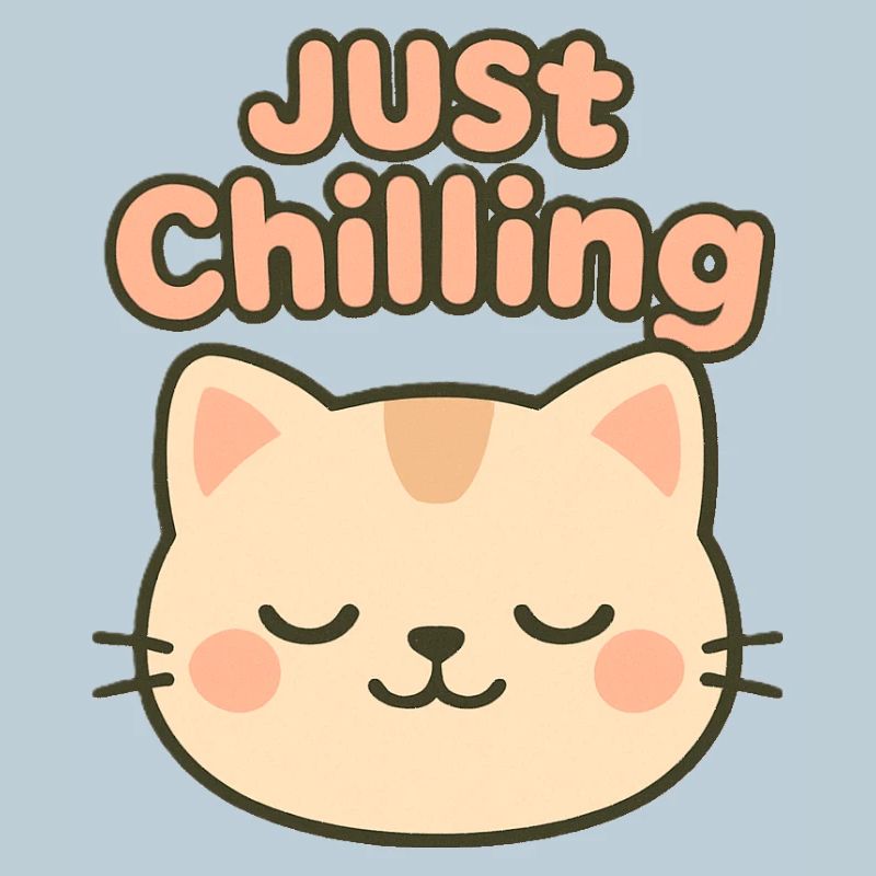 Illustration de chat juste glaçant