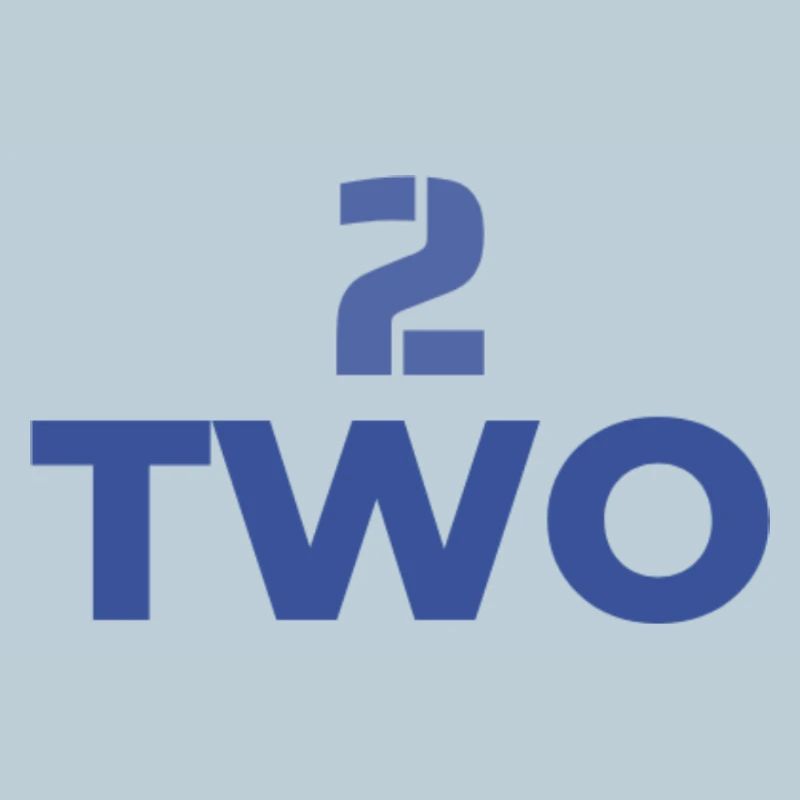 BUCHSTABE NUMMER 2 DESIGN UND TYPOGRAFIE SYMBOL