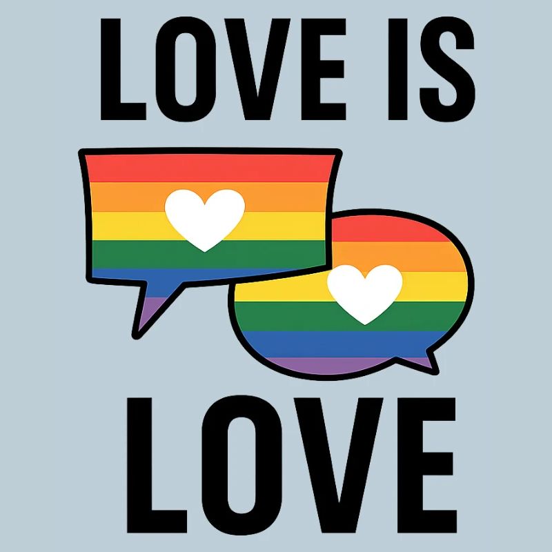 Rainbow Love Speech Bubbles