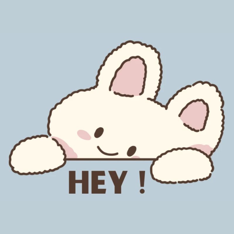 Câlin Salut – Message de dessin animé mignon