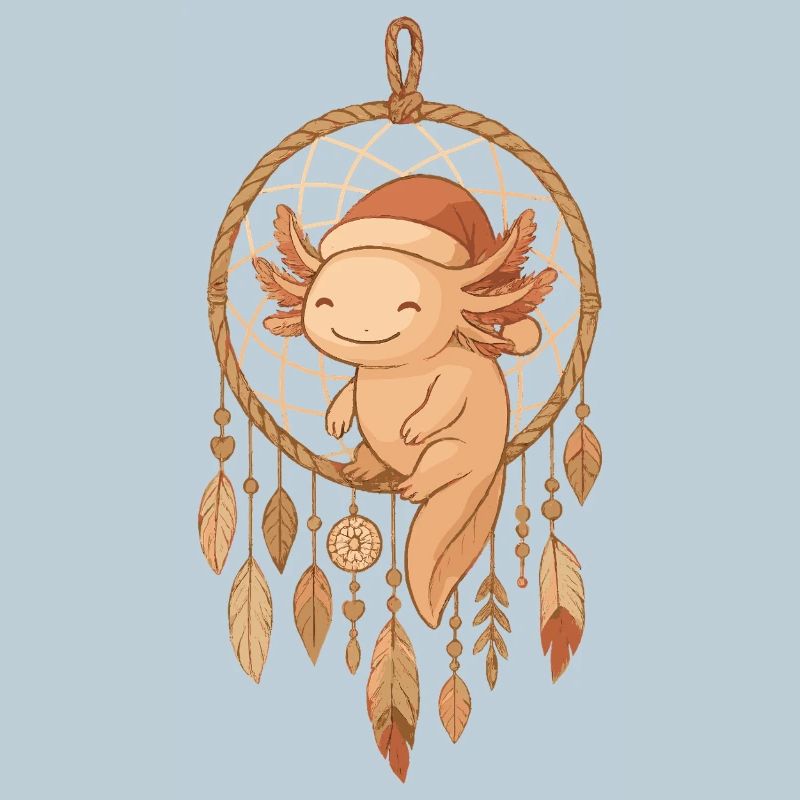 Weihnachts Axolotl – Traumfänger Design