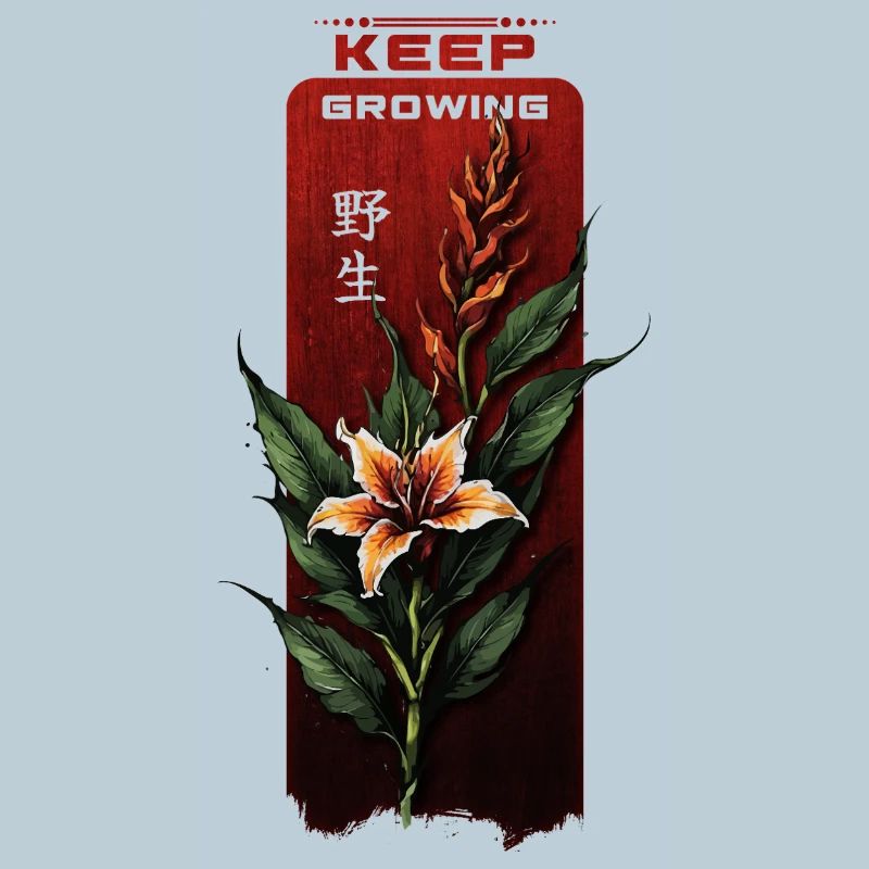 Continuez à cultiver des fleurs sur la plaque rouge