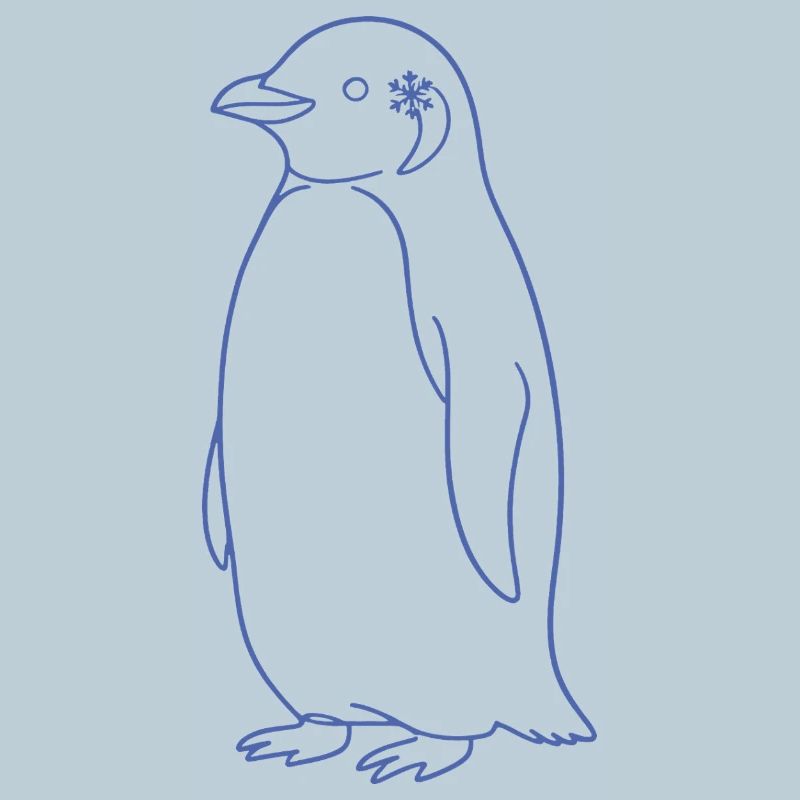 Dessin de lignes de silhouette minimaliste Penguin