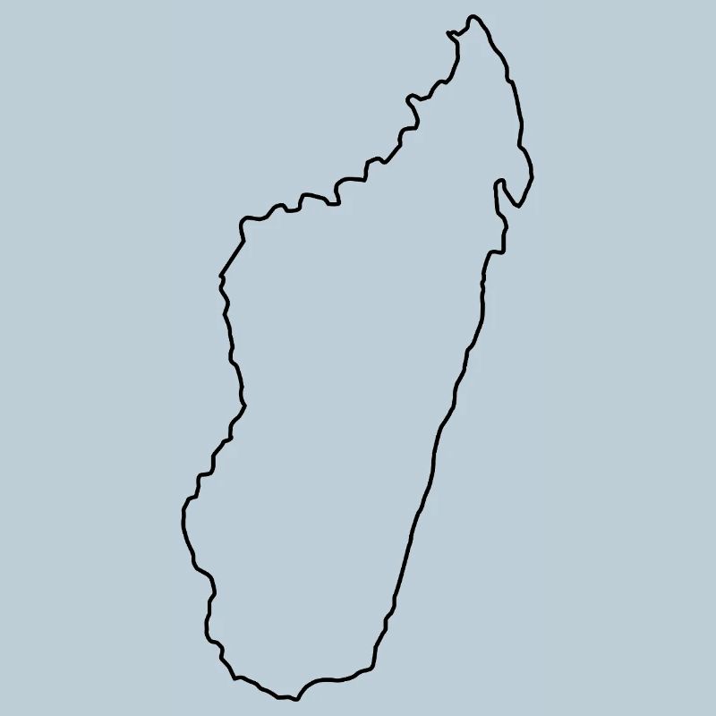 Madagascar outline map